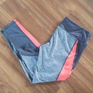 Gray & Coral Activewear Leggings Size L
